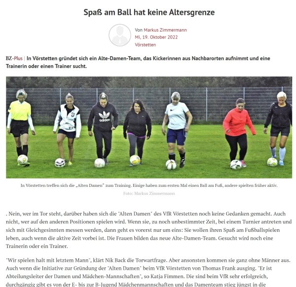 "Badische Zeitung online" 19. Oktober 2022