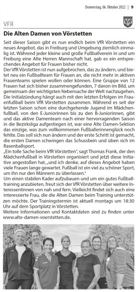 "Amtsblatt Vörstetten" 06.Oktober22 Seite 9